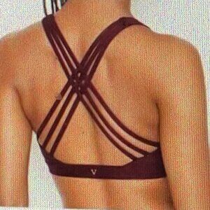 Victoria's Secret, Maroon, Size M, Triple Criss Cross Sports Bra